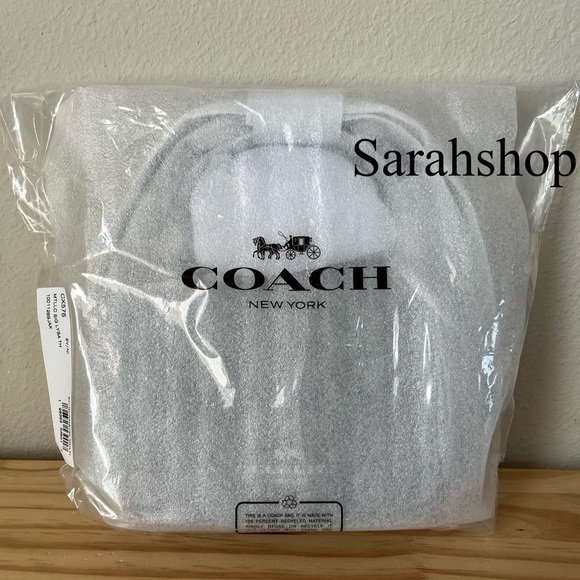 ✅Coach Lysa Top Handle Bag in Metallic Signature - Picture 15 of 15